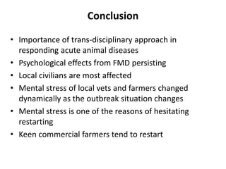 Collaborative response to 2010 foot and mouth disease outbreak in Miyazaki, Japan between veterinary and psychiatry experts