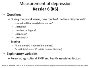 Collaborative response to 2010 foot and mouth disease outbreak in Miyazaki, Japan between veterinary and psychiatry experts