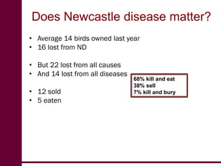 Newcastle disease vaccination: From technology to poverty reduction