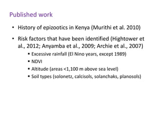 Spatial-temporal analysis of the risk of Rift Valley fever in Kenya
