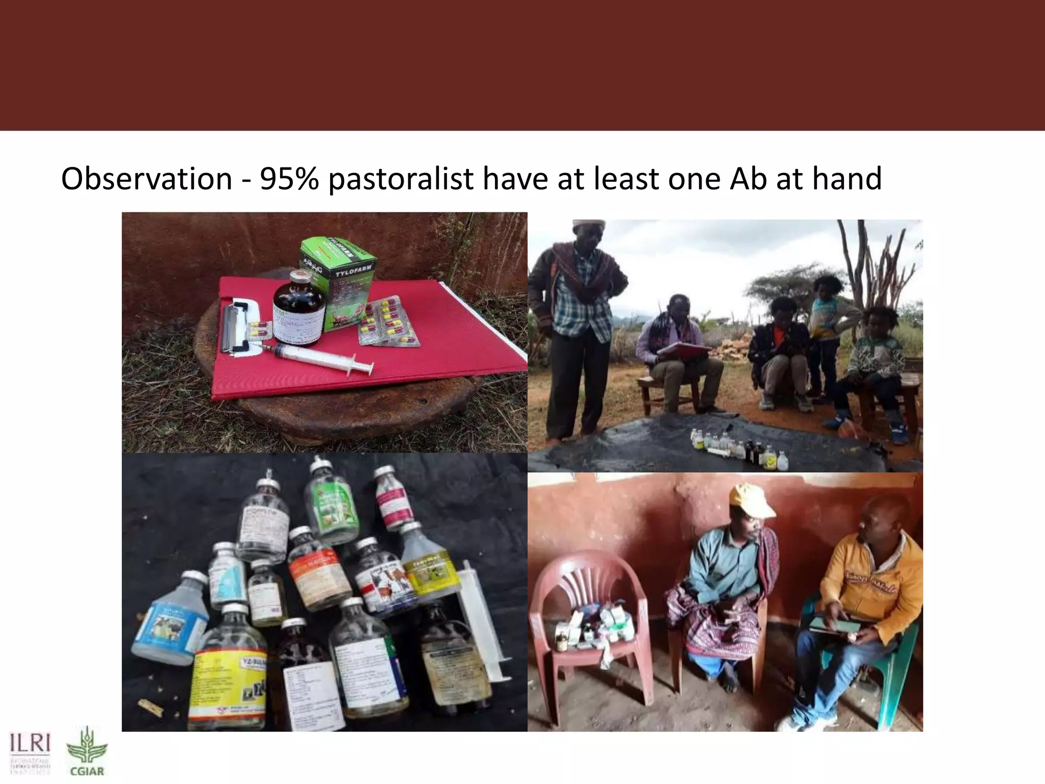 Observation - 95% pastoralist have at least one Ab at hand
 