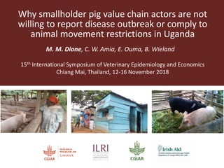 Why smallholder pig value chain actors are not willing to report dise…