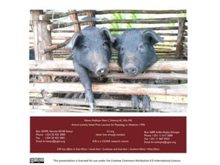 Why smallholder pig value chain actors are not willing to report disease outbreak or comply to animal movement restrictions in Uganda