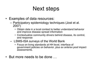 The poverty impacts of animal diseases in developing countries: new roles, new demands for economics and epidemiology