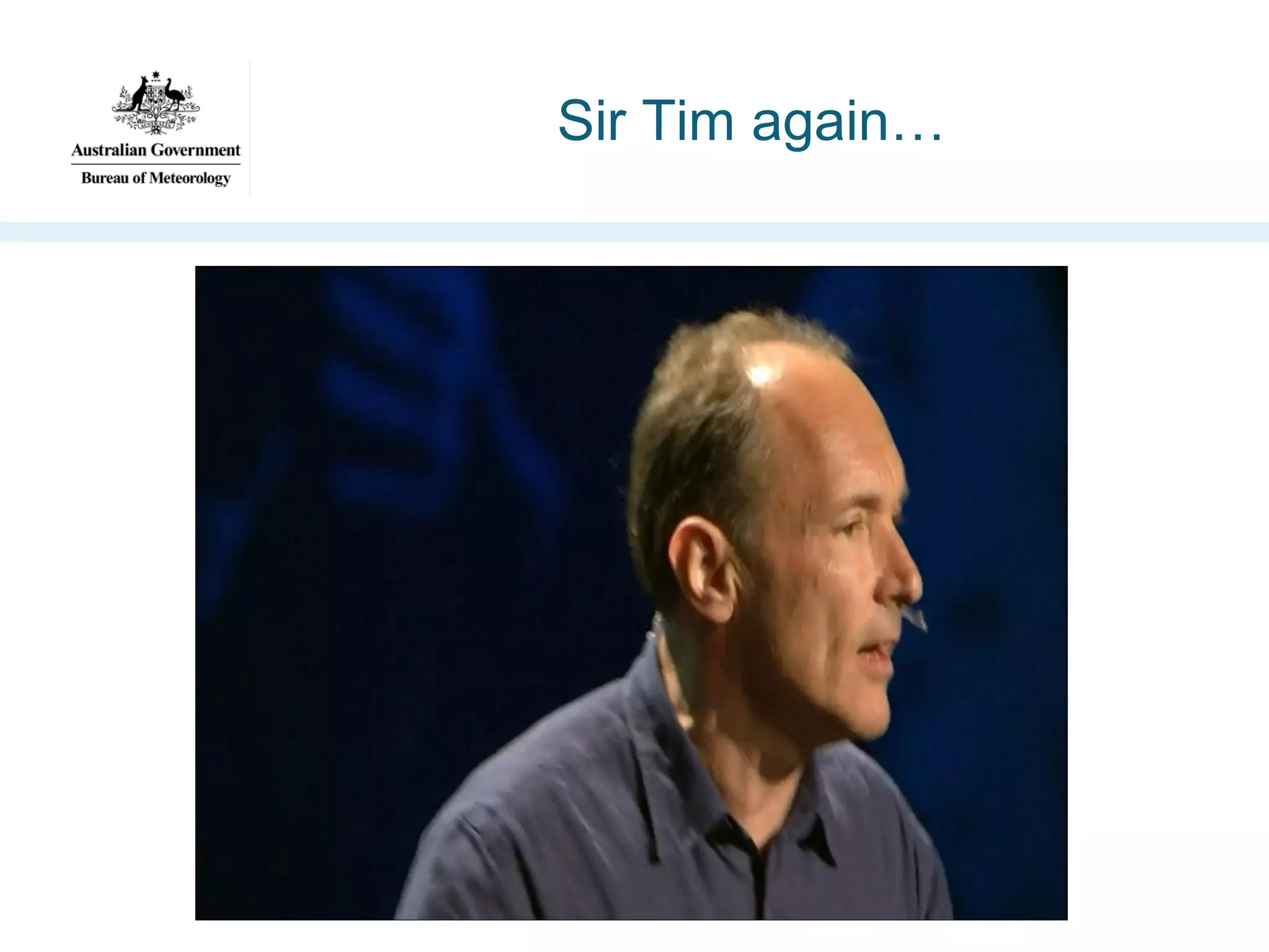Sir Tim again…

 