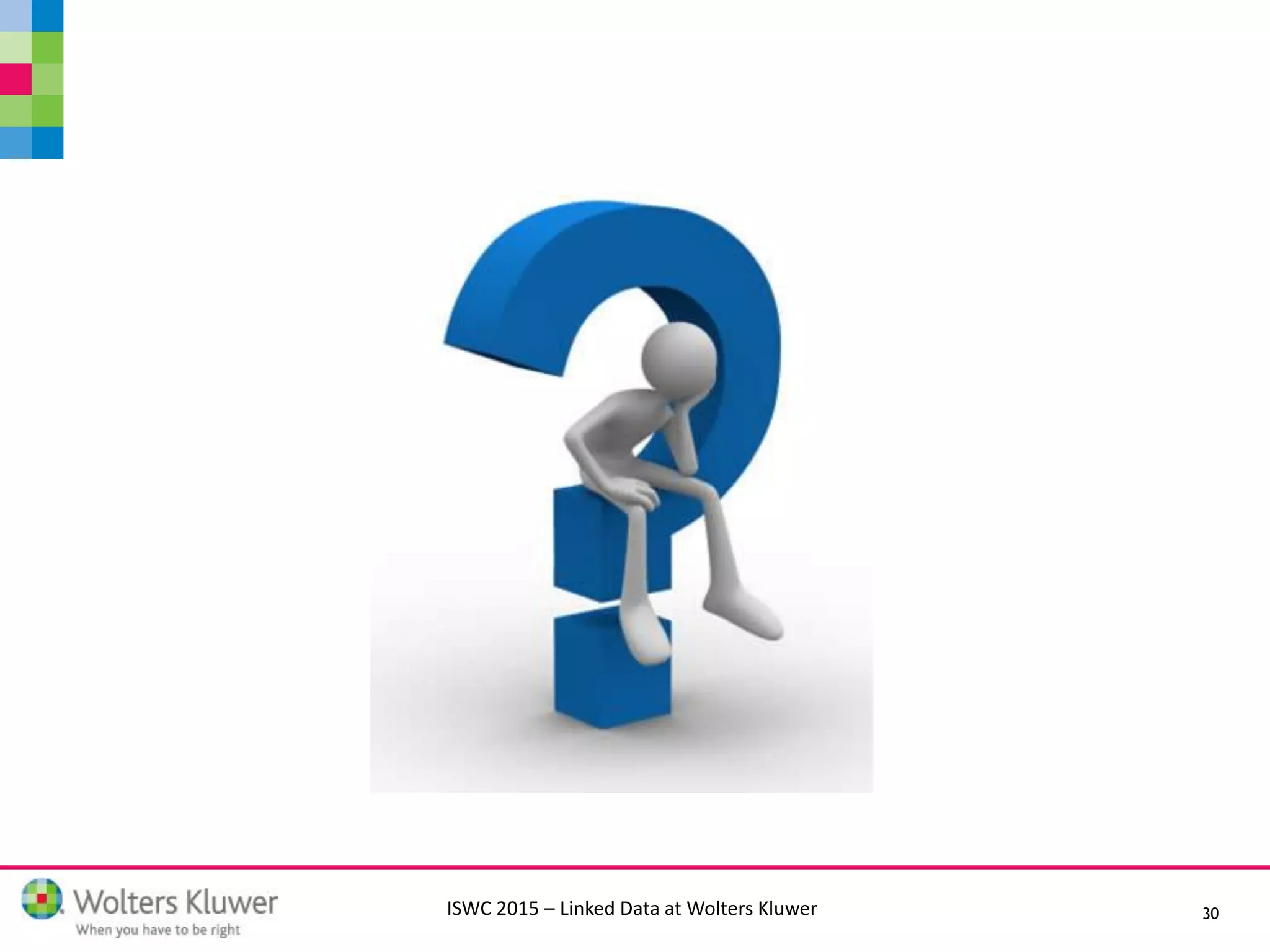 ISWC 2015 – Linked Data at Wolters Kluwer 30
 