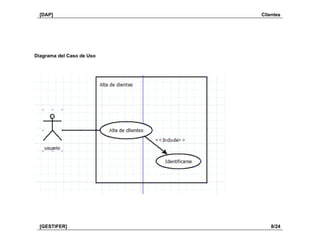 [DAP] Clientes
[GESTIFER] 8/24
Diagrama del Caso de Uso
 