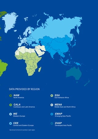 41Global Internet Report 2015
DATA PROVIDED BY REGION
NAM
North America
CALA
Caribbean and Latin America
SSA
Sub-Saharan Africa
MENA
Middle East and North Africa
CEE
Central and Eastern Europe
WE
Western Europe
DVAP
Developed Asia Pacific
EMAP
Emerging Asia Pacific
See Annex for the list of countries in each region.
 