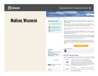 Madison, Wisconsin
ENGAGEMENT & INNOVATION
 19
 