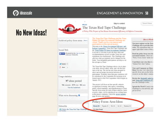 No New Ideas!
ENGAGEMENT & INNOVATION
 50
 