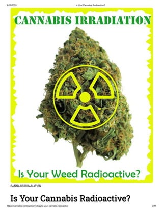 Is Your Weed Radioactive?