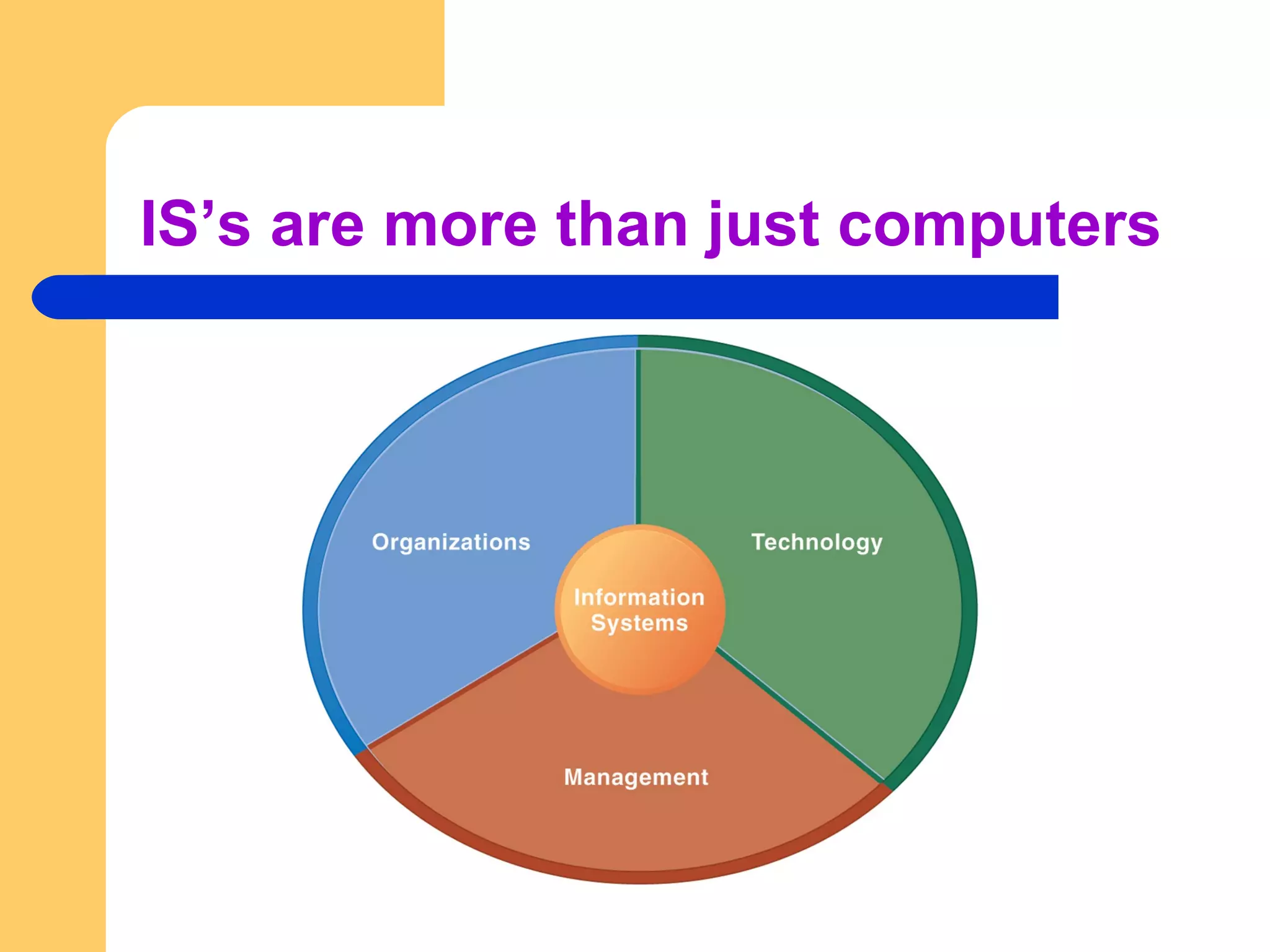 IS’s are more than just computers
 