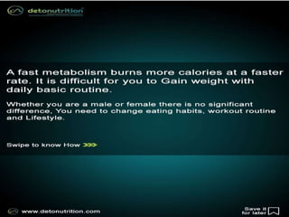 Is weight gain possible with high metabolism | PPT
