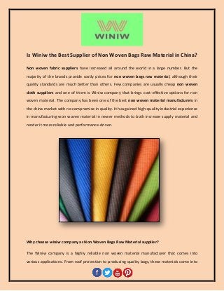 non woven bag raw material price