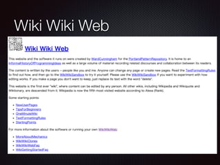 Wiki Wiki Web
 
