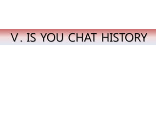 Ⅴ. IS YOU CHAT HISTORY
 