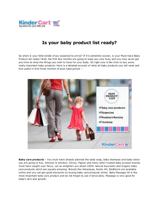 baby care products list
