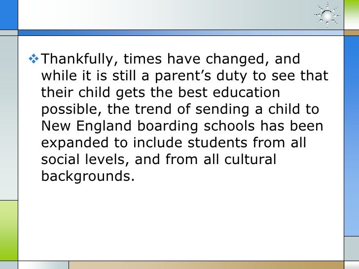 Is your child ready to follow the tradition of attending new england
