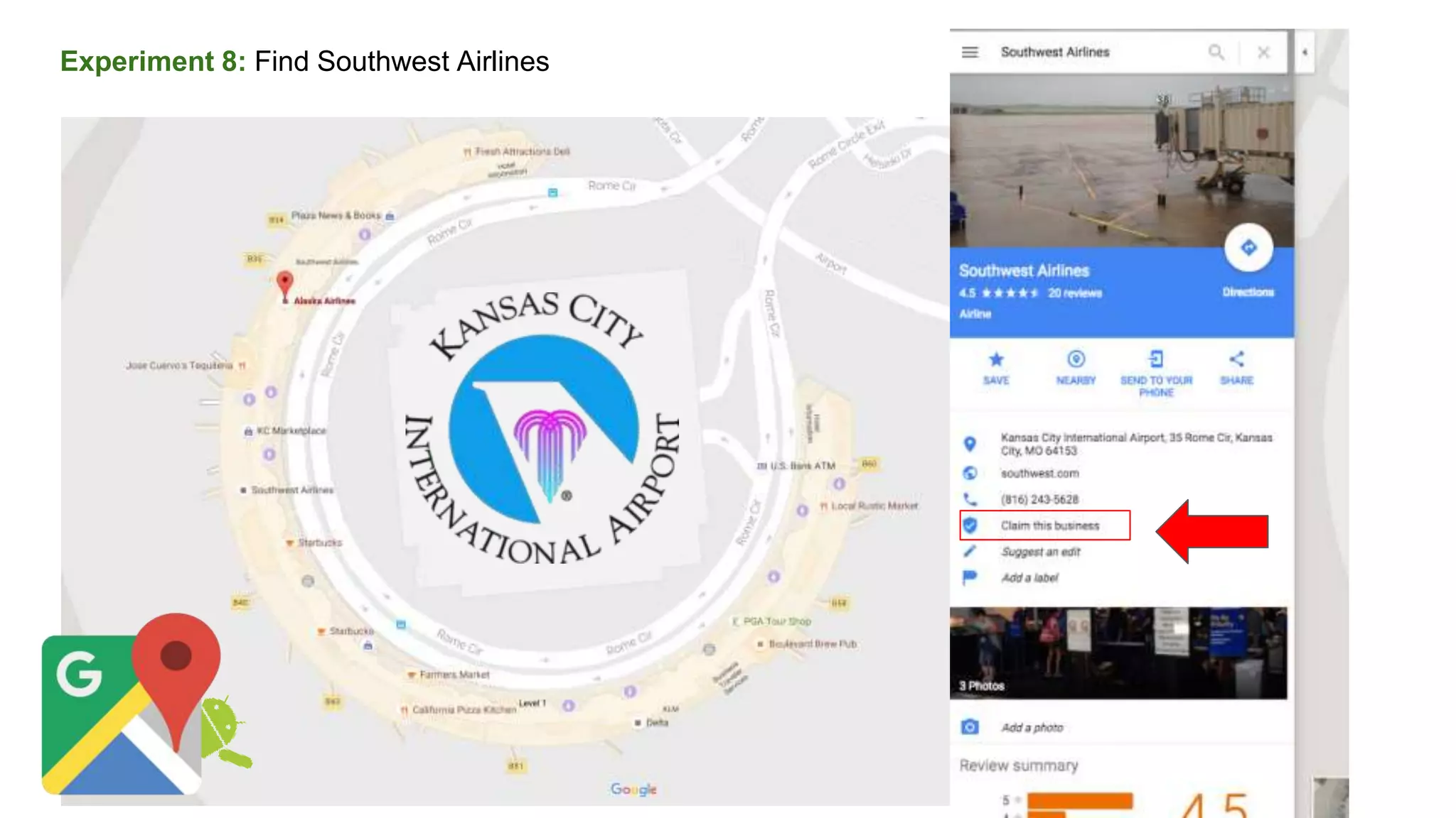 Experiment 8: Find Southwest Airlines
 