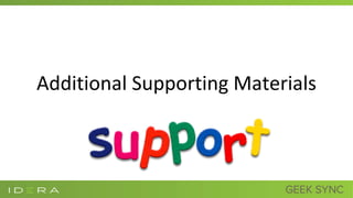 Additional Supporting Materials
 