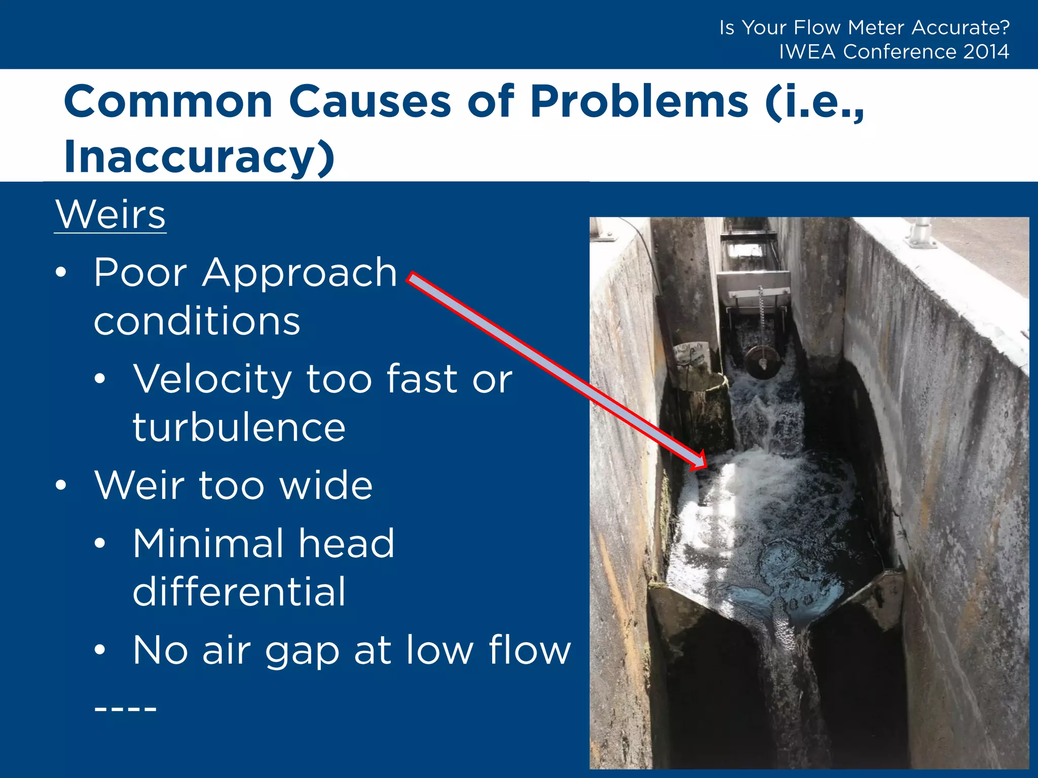 Common Causes of Problems (i.e., Inaccuracy) 
• 
• 
• 
• 
•  