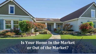Is your home in the market or out of the market 