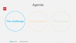5Copyright © 2013. Infor. All Rights Reserved. www.infor.com@Infor_HCM #HRTransformation
Agenda
The challenge The response The lessons
 