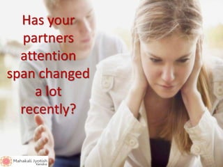 Has your
partners
attention
span changed
a lot
recently?
 