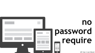 MIT: http://j.mp/1kKuced
no
password
require
 