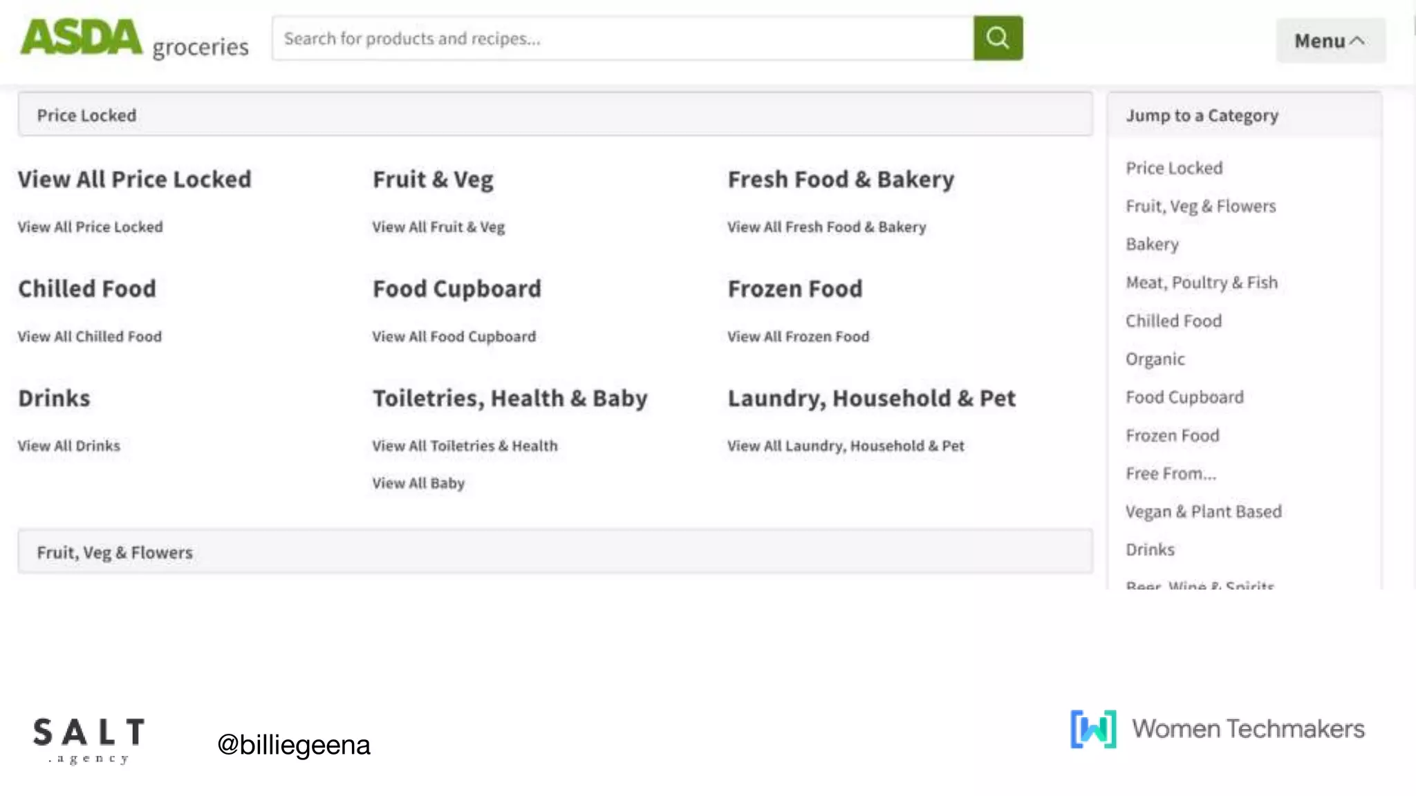 Text & diagram slides
@billiegeena
 