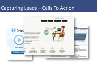 Capturing Leads – Calls To Action
 