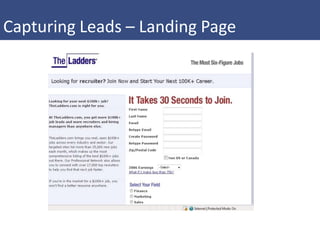 Capturing Leads – Landing Page
 