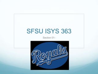 SFSU ISYS 363
Section 01-
 
