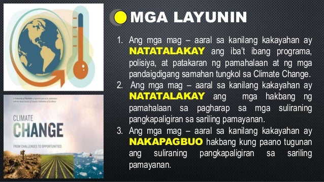 Pagtugon Sa Climate Change Ap 10