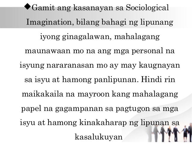 Isyung Personal At Isyung Panlipunan