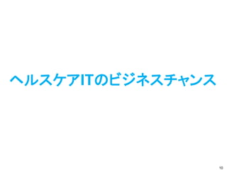 ヘルスケアITのビジネスチャンス
10
 