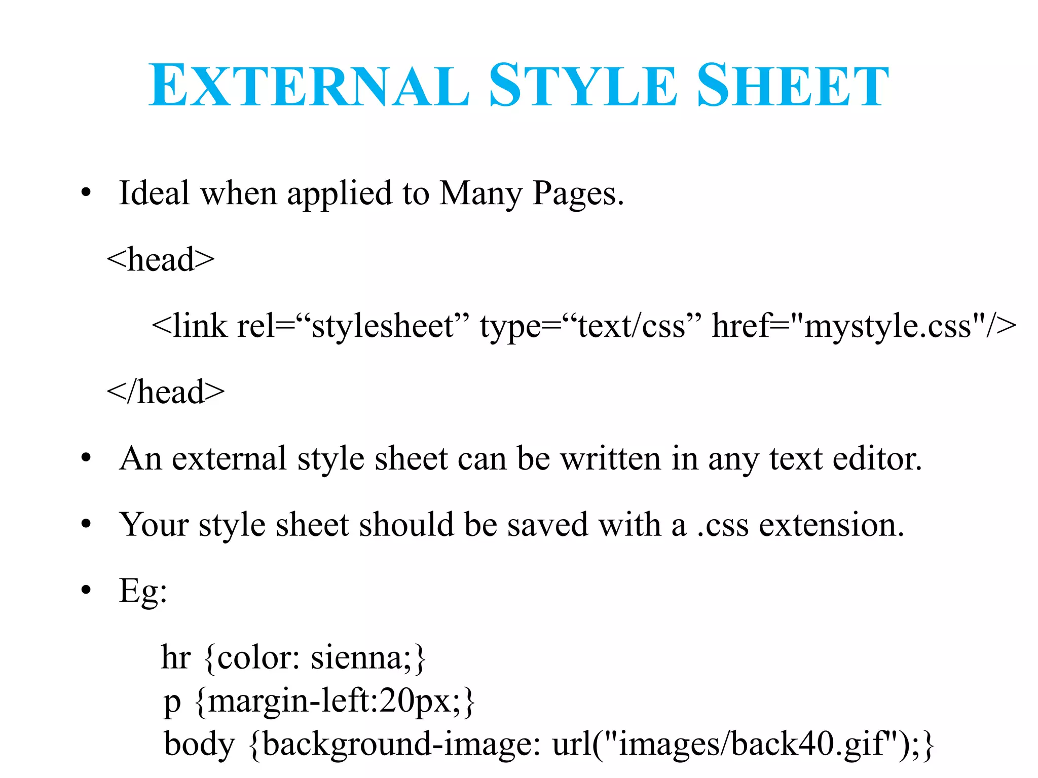 Cascading Style Sheet (CSS) | PPTX