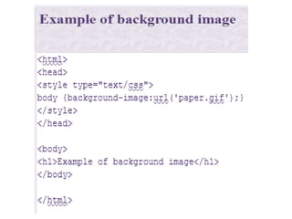 Cascading Style Sheet (CSS)