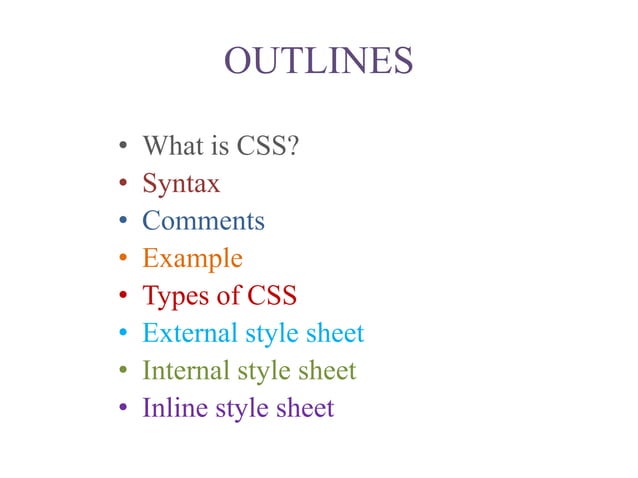 Cascading Style Sheet (CSS)
