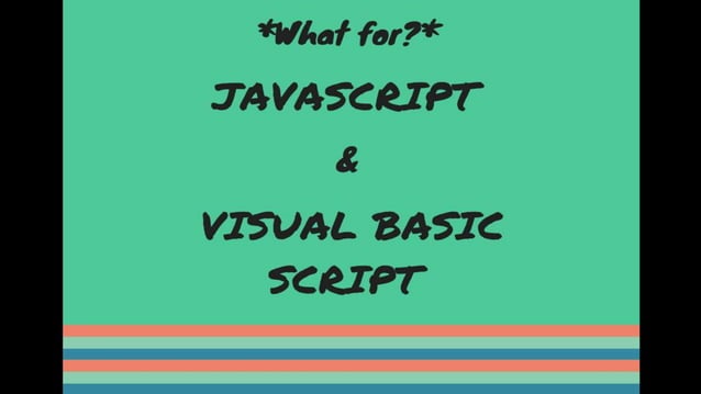 Difference between VBscript & Javascript | PPT