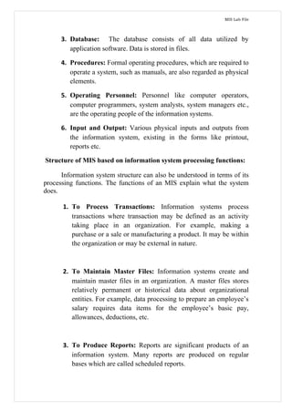 IT-314 MIS (Practicals)