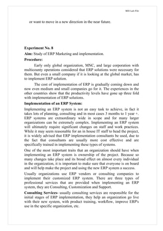 IT-314 MIS (Practicals)