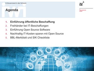Executive MPA, 2. Juli 2016
E-Government in der Schweiz
3
Forschungsstelle Digitale Nachhaltigkeit
Team von 8 Mitarbeitenden und 3 Doktoranden
Forschung, Lehre und Beratung zu
> Open Source Software: Community Governance,
Business Models, Maturitätsmodelle etc.
> Open Data: Open Data Apps, Interaktive
Visualisierung, Open Aid, Linked Open Data etc.
> Open Government: Transparenz und Partizipation,
Impact Models, Participatory Apps etc.
> ICT-Beschaffungen: Agile Software-Entwicklung,
Requirements Engineering, Herstellerabhängigkeiten,
freihändige Vergaben, WTO-Regeln etc.
> Digitale Nachhaltigkeit: Theorie, Kriterien etc.
www.digitale-nachhaltigkeit.unibe.ch
 