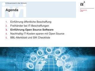 Executive MPA, 2. Juli 2016
E-Government in der Schweiz
40
Ein Löungsansatz:
Einsatz von Open Source Software
Open Source Software Proprietäre Software
Kunde
Produkt
Kunde
Produkt
Anbieter
Anbieter Anbieter
Anbieter
Abhängigkeit Abhängigkeit
AbhängigkeitWechsel möglich
 