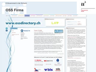 Executive MPA, 2. Juli 2016
E-Government in der Schweiz
57
OSS Directory
 
