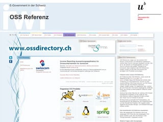 Executive MPA, 2. Juli 2016
E-Government in der Schweiz
58
OSS Firma
 