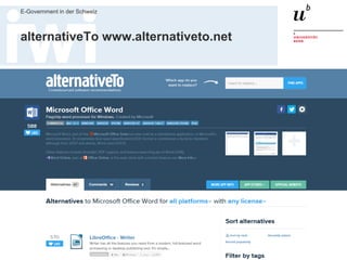 Executive MPA, 2. Juli 2016
E-Government in der Schweiz
73
PostgreSQL vs. Oracle
Quelle: http://www.enterprisedb.com/products-services-training/products/postgres-plus-advanced-server/advanced-server-tco
 