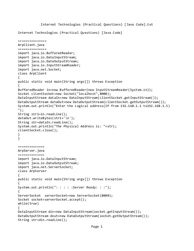 Internet Technology (Practical Questions Paper) [CBSGS - 75:25 Patter…