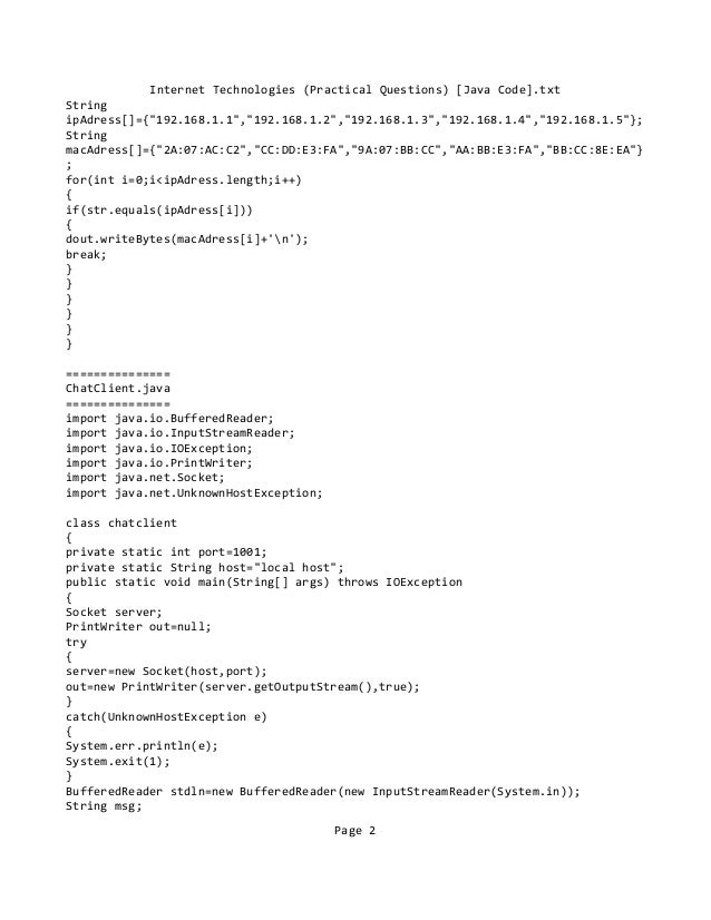 Internet Technology (Practical Questions Paper) [CBSGS - 75:25 Patter…