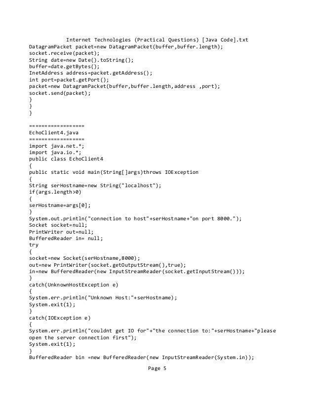 Internet Technology (Practical Questions Paper) [CBSGS - 75:25 Patter…
